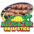 Signmission Alligator On Stick Decal Concession Stand Food Truck Sticker, 16" x 8", D-DC-16 Alligator On Stick19 D-DC-16 Alligator On A Stick19